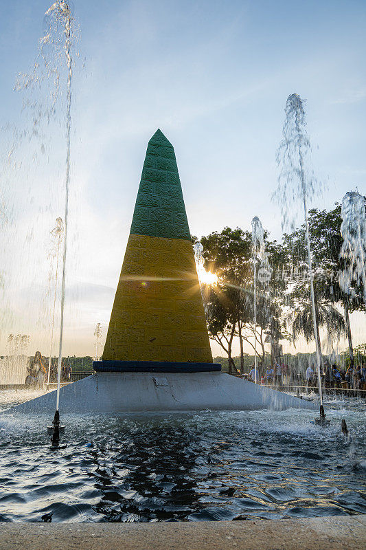 Tri-border landmark Obelisk in Foz do Iguaçu, Parana, Brazil